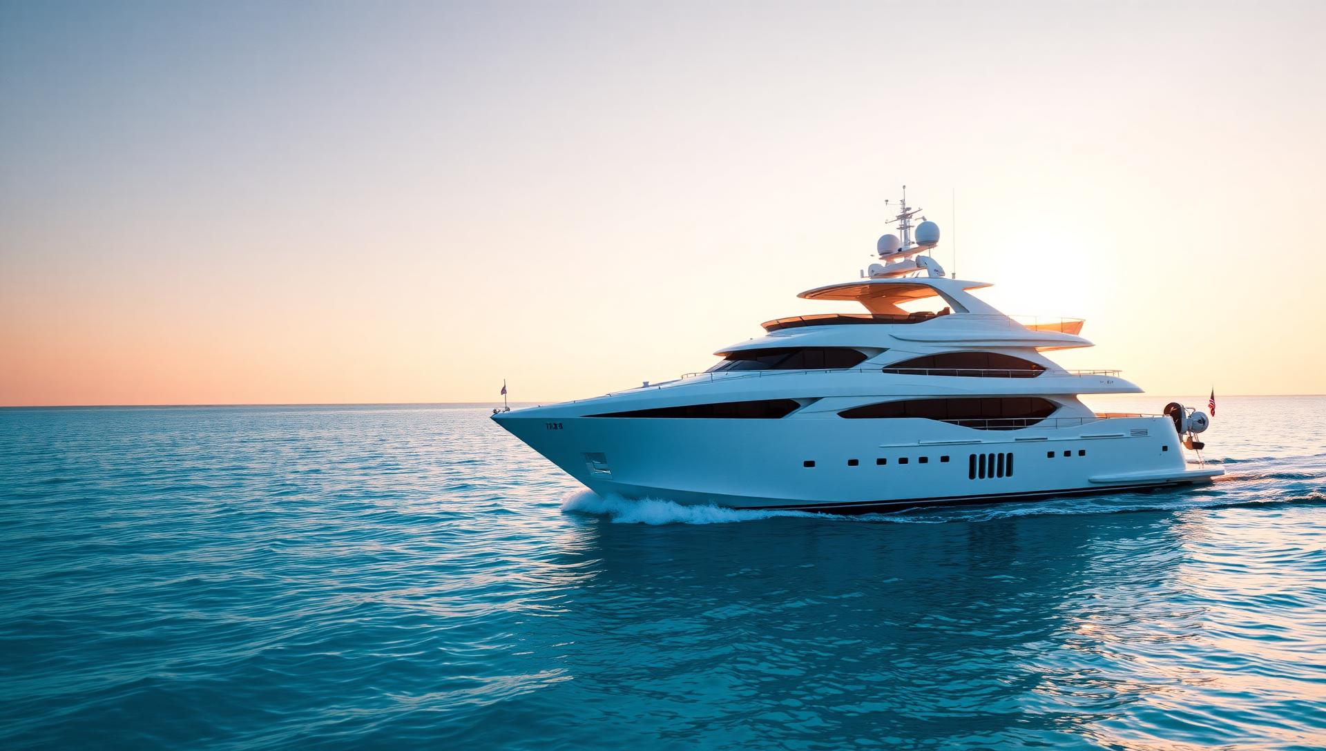 Luxury yacht at sea